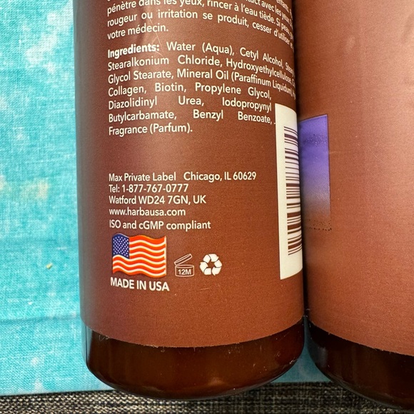 495-HTT Harba Biotin & Collagen Thickening Shampoo And Conditioner 12 FL OZ New - Picture 4 of 5